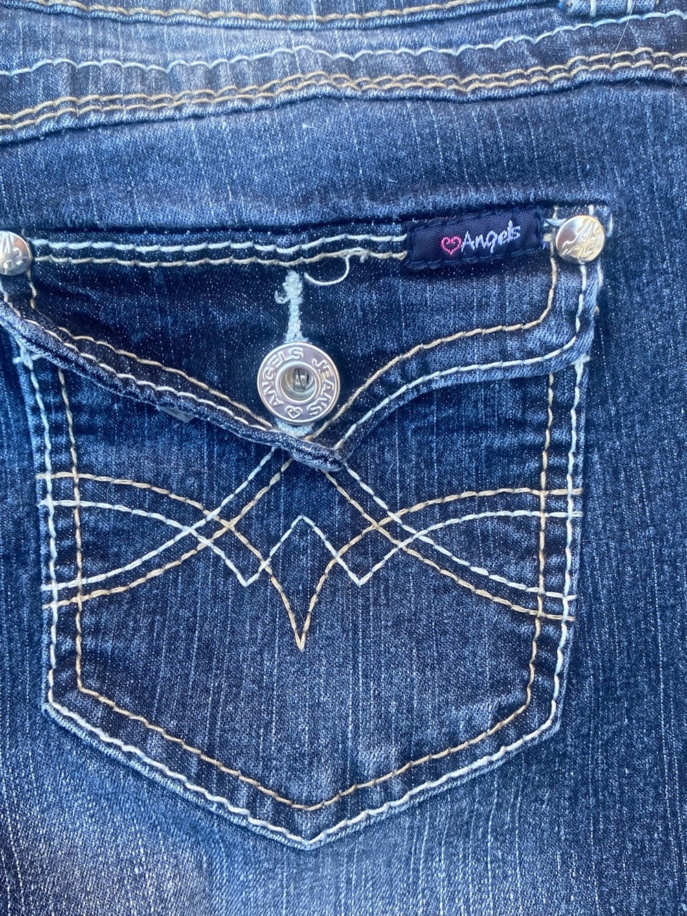 Y2k Angel Jeans Denim Low Rise Capris - Picture 5 of 6